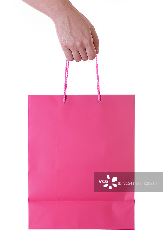 粉红色的购物袋图片素材