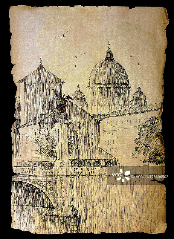 意大利罗马的圣彼得大教堂图片素材