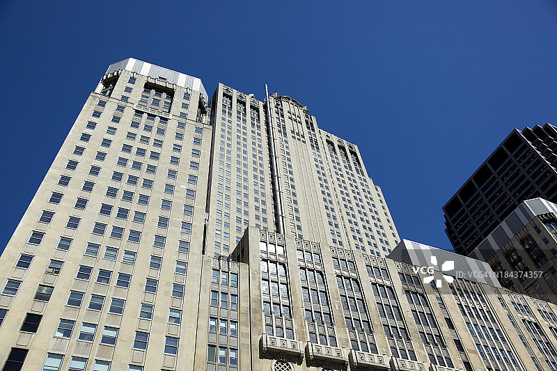芝加哥市中心的高层办公建筑图片素材