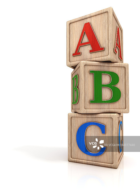 ABC字母块堆栈图片素材