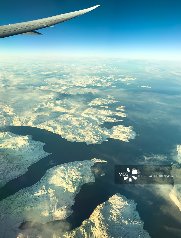 从高处俯瞰加拿大东北部。纽芬兰的北极地区图片素材