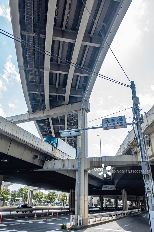日本东京市区高速公路交叉口图片素材