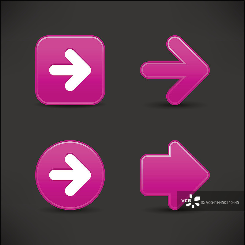 粉色箭头标志，方向图标，网页，互联网按钮，圆形，正方形图片素材