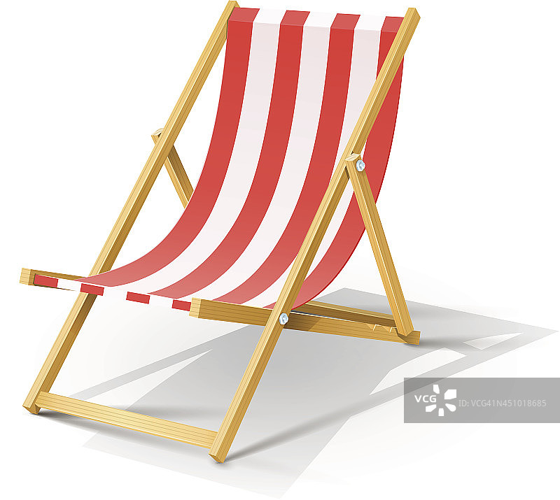 木制沙滩躺椅图片素材