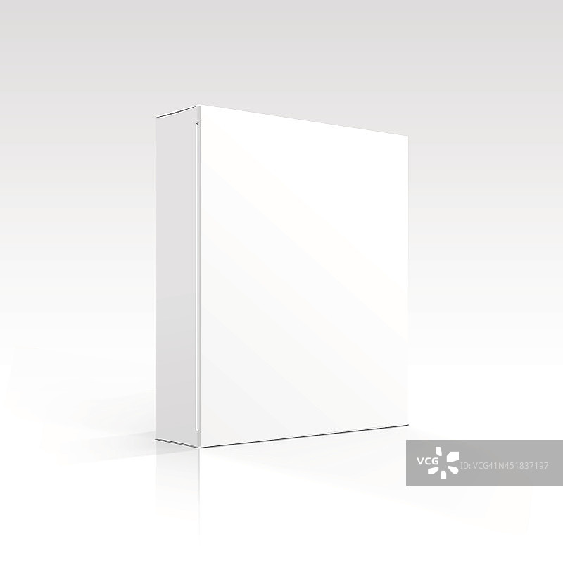白色背景上的一个空白的白色盒子图片素材
