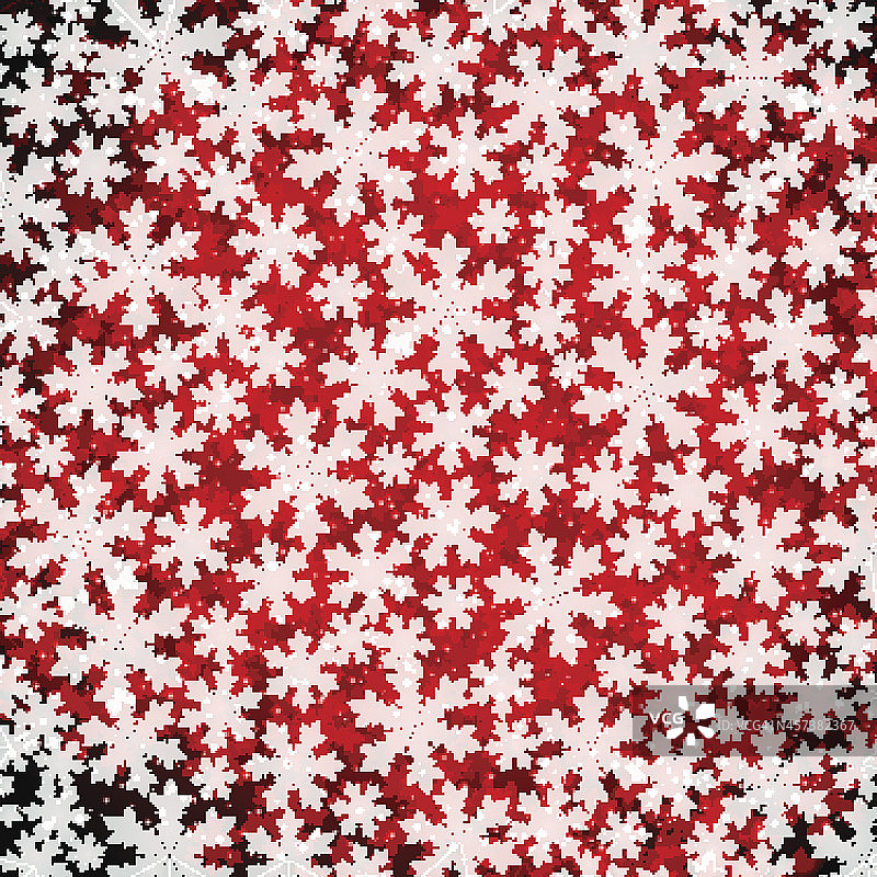 抽象的圣诞节背景与柔软蓬松的雪花。图片素材
