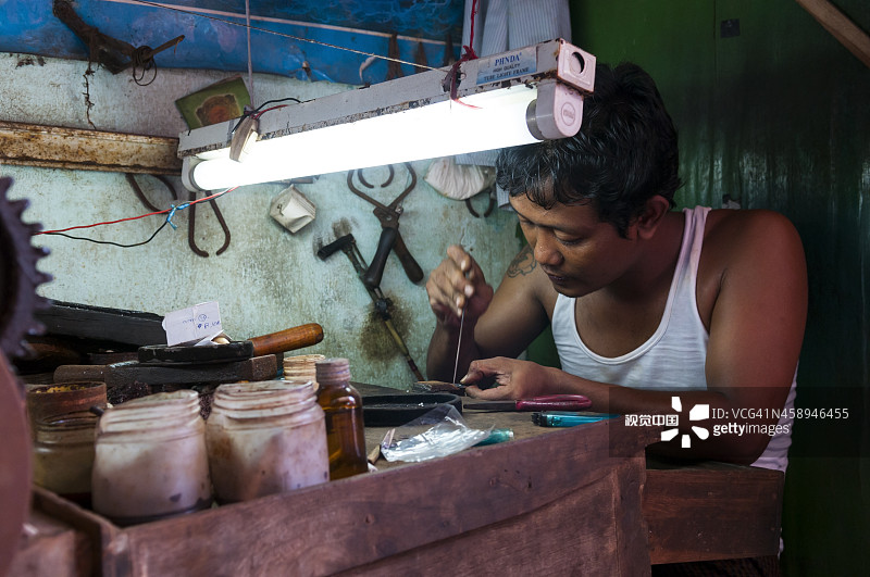 缅甸的小型工业图片素材