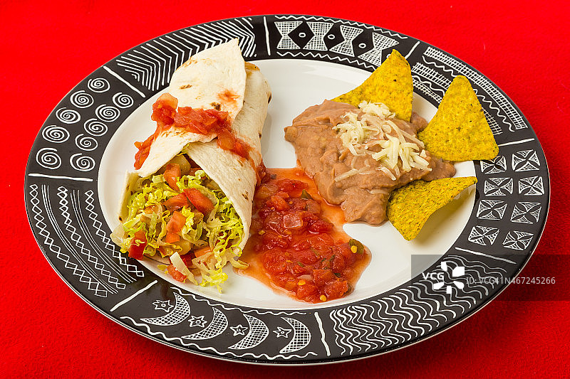 墨西哥猪肉卷晚餐图片素材