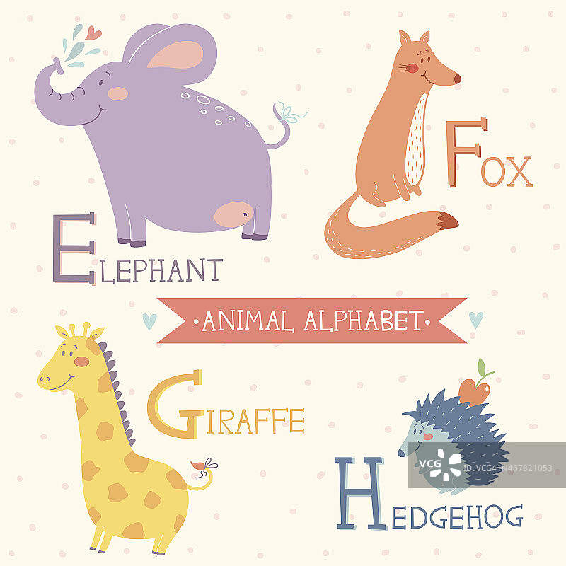 动物的字母表。第2部分图片素材