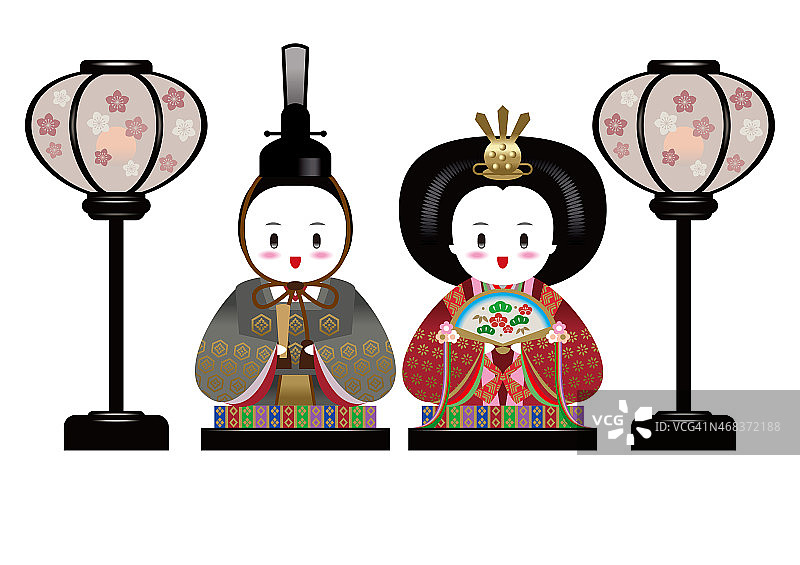 日本传统的事件。3月3日的玩偶节。图片素材