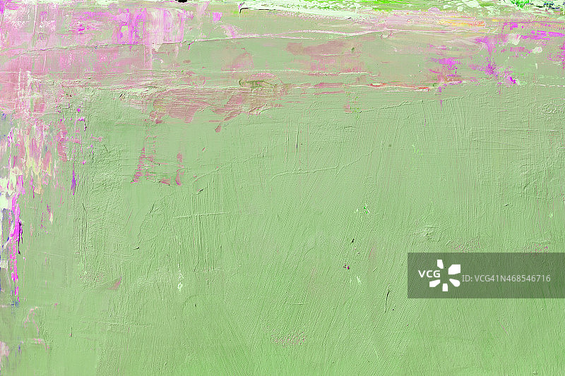 抽象绘画的绿色和紫色纹理艺术背景。图片素材