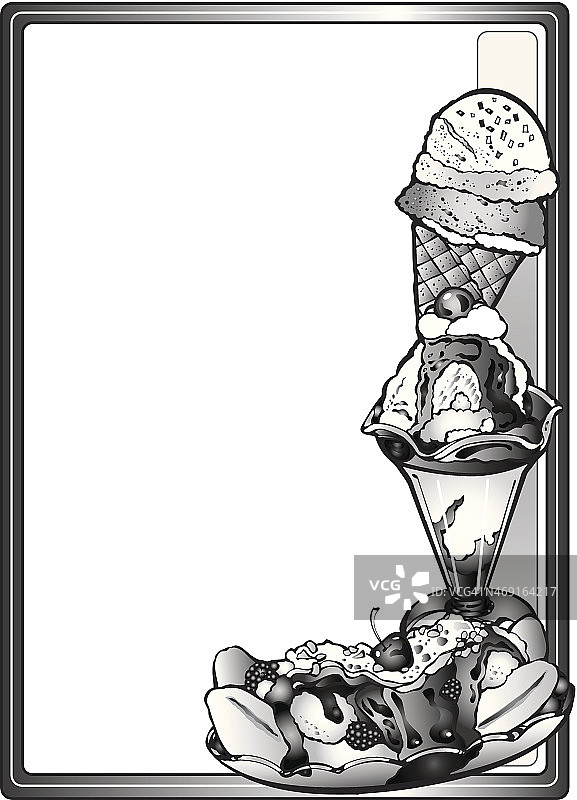 冰淇淋框架图片素材