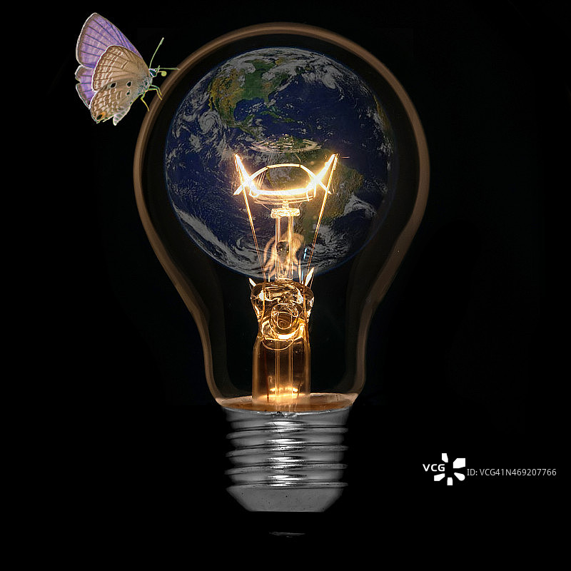 美国国家航空航天局(Nasa)设计的元素(Elements)里面有世界的灯泡图片素材