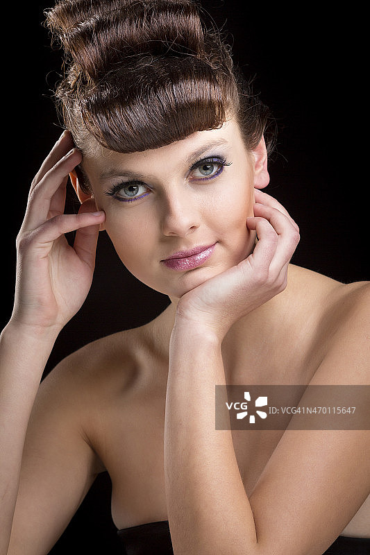 发型女性肖像图片素材