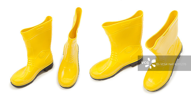 黄色的橡胶靴图片素材
