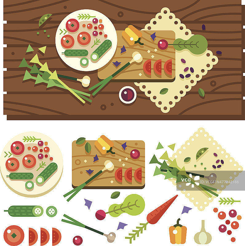 蔬菜餐桌图片素材