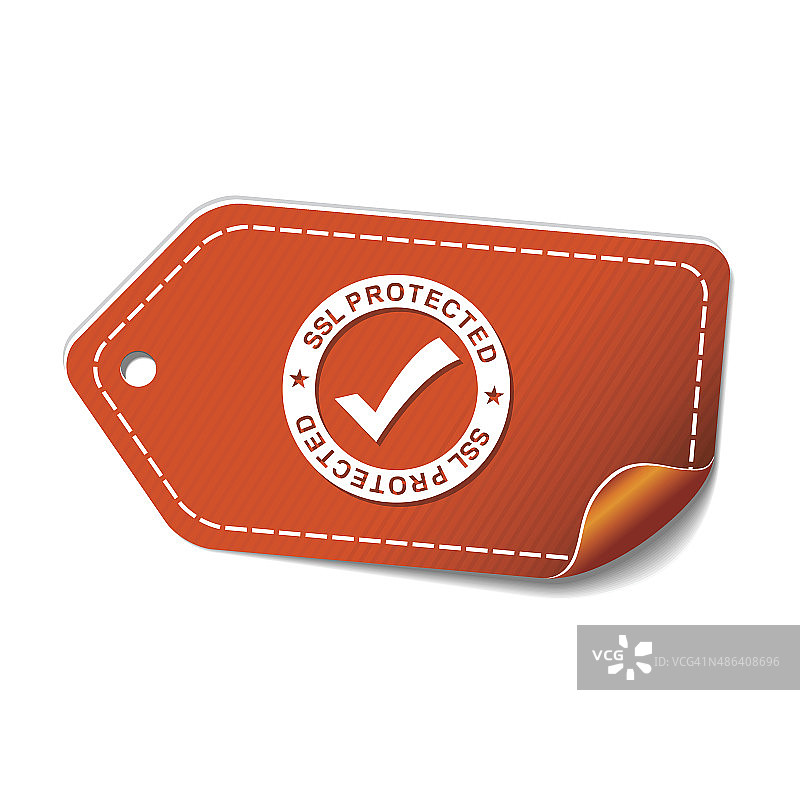 SSL保护橙色矢量图标设计图片素材