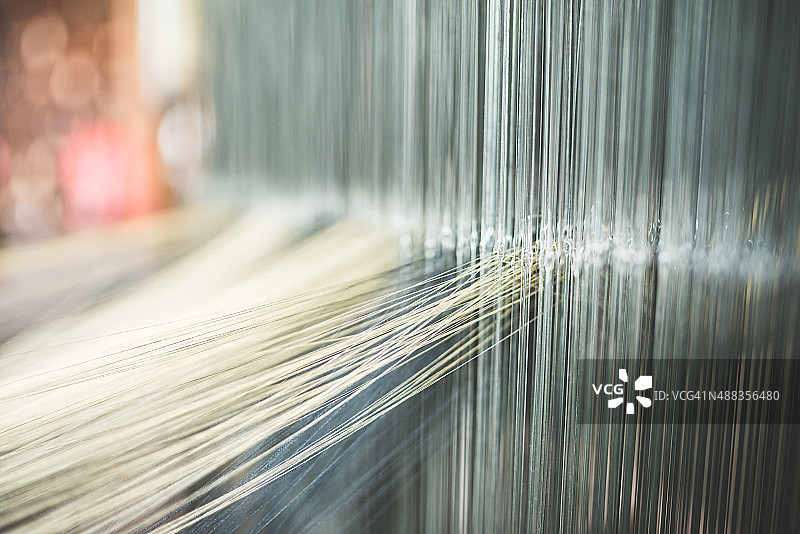 传统织布机在纺织辅料制造中的应用细节图片素材