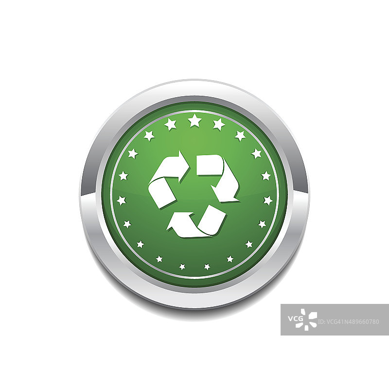 回收绿色矢量图标按钮图片素材