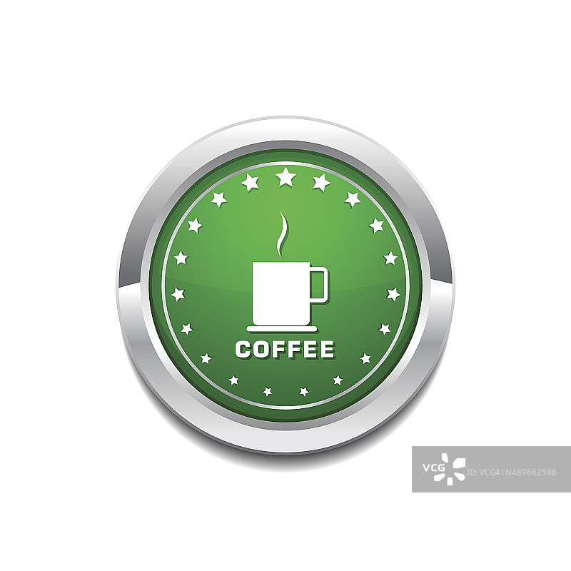 咖啡标志绿色矢量图标按钮图片素材