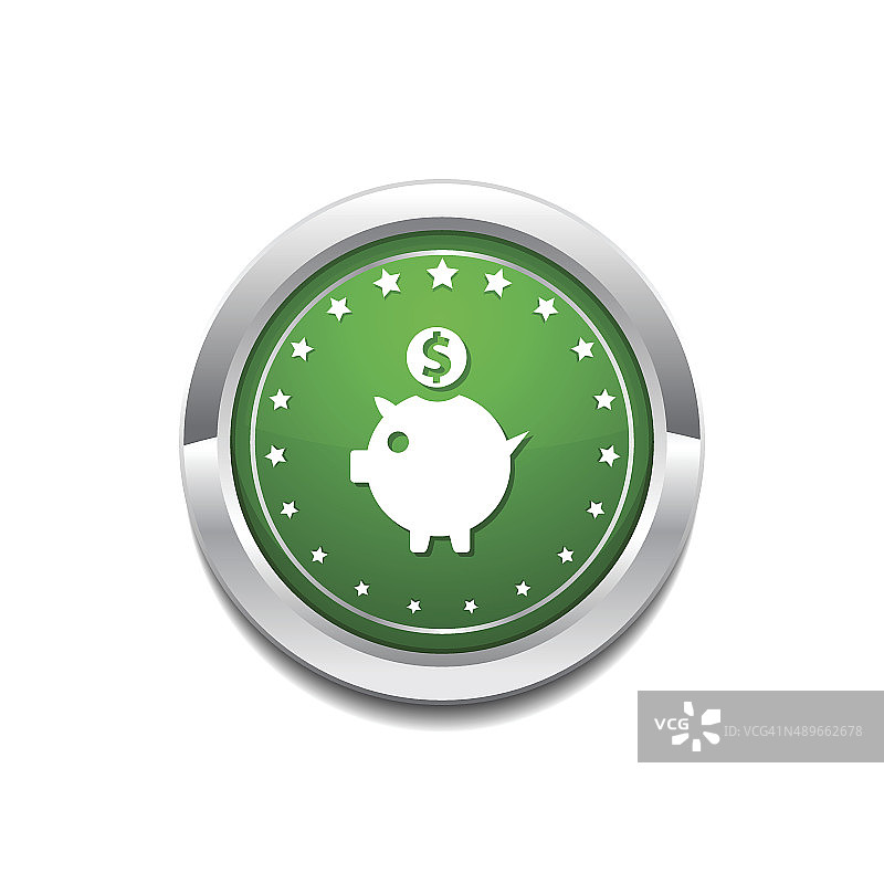 小猪银行绿色矢量图标按钮图片素材