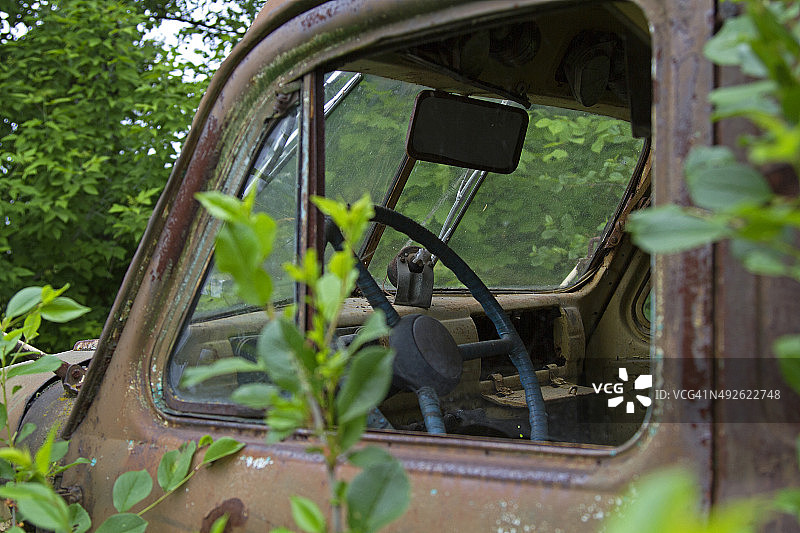 旧卡车驾驶室图片素材