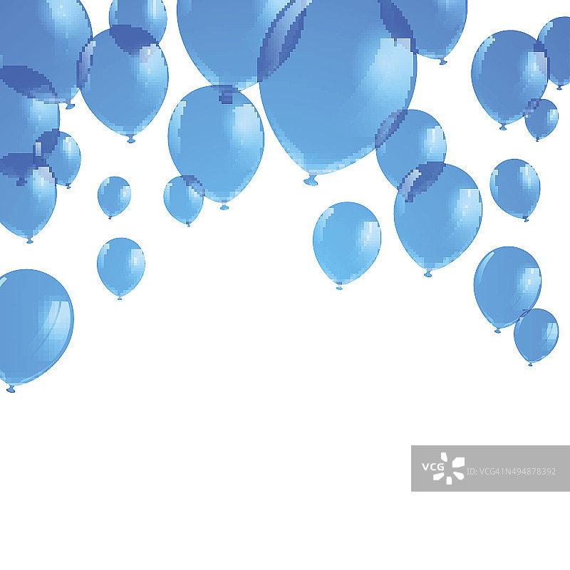 向量的蓝色气球图片素材