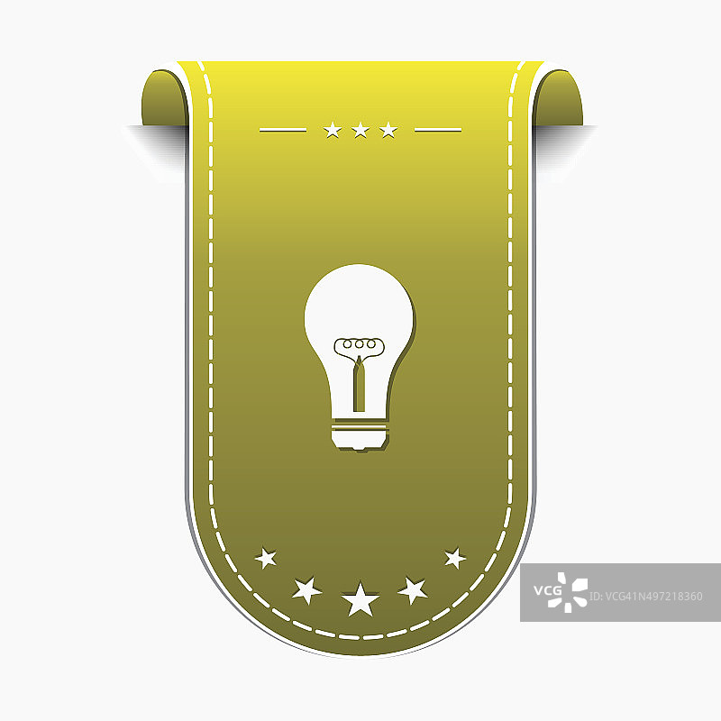 灯泡黄色矢量图标设计图片素材