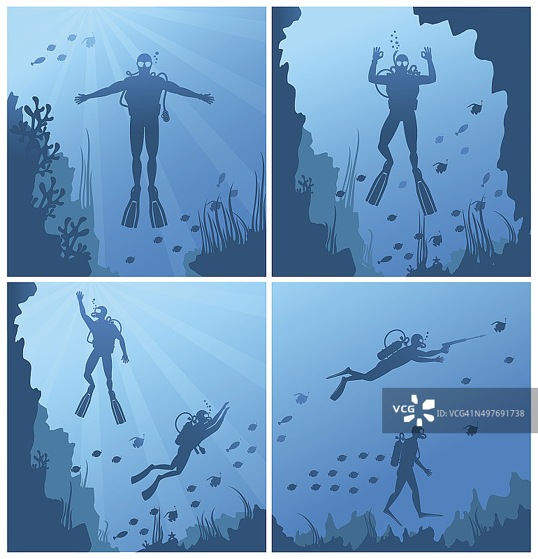 水下潜水者图片素材