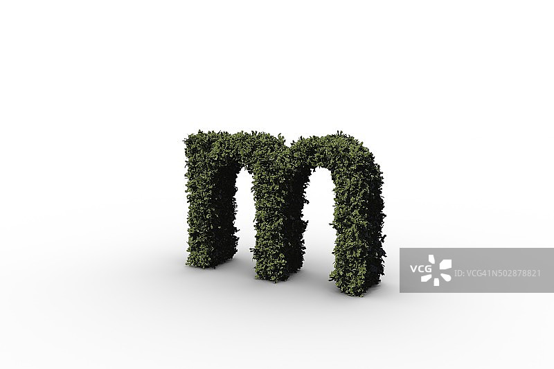 字母m是由树叶做成的图片素材