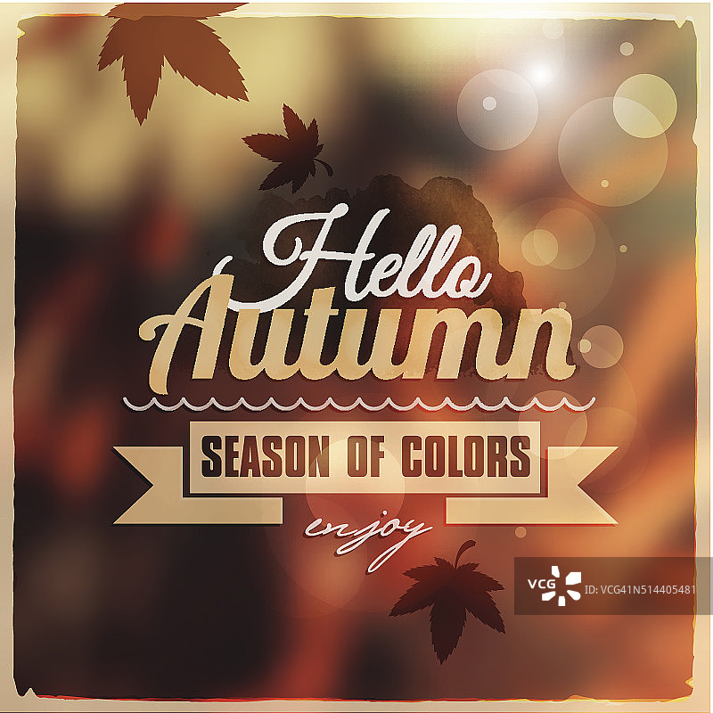 创意图形信息为您的秋季设计图片素材
