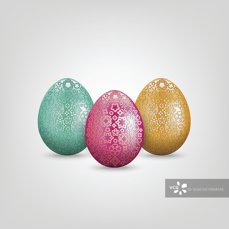 带彩蛋的复活节快乐卡片图片素材