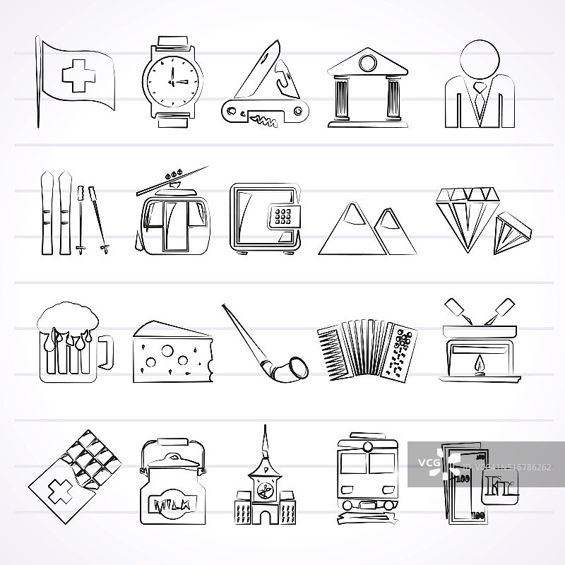 瑞士工业和文化标志图片素材