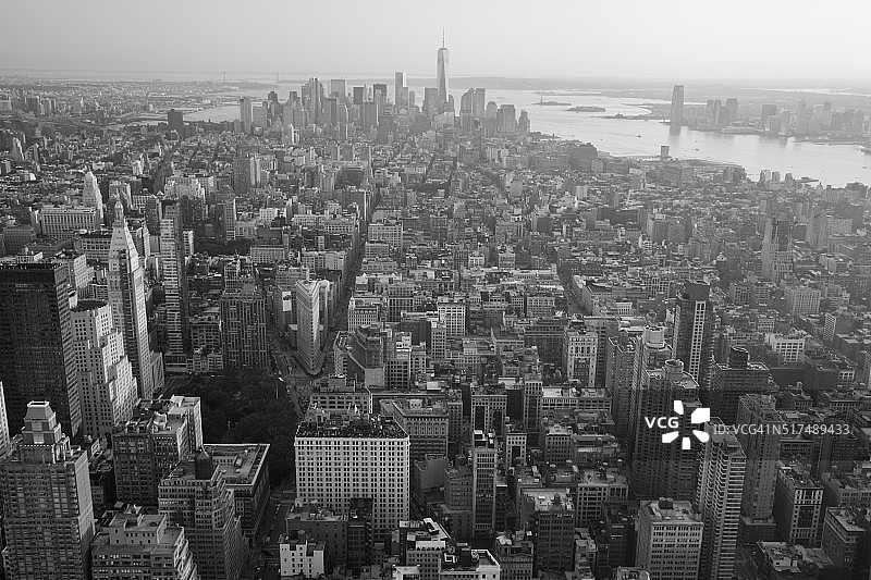 纽约市的高角度视图图片素材