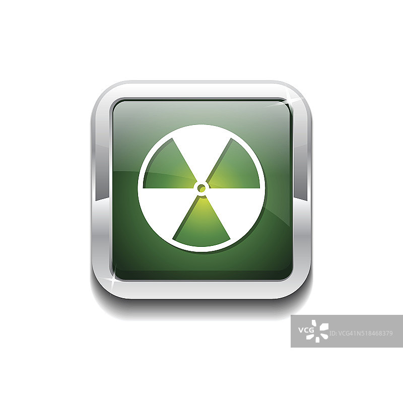放射性标志绿色矢量图标按钮图片素材