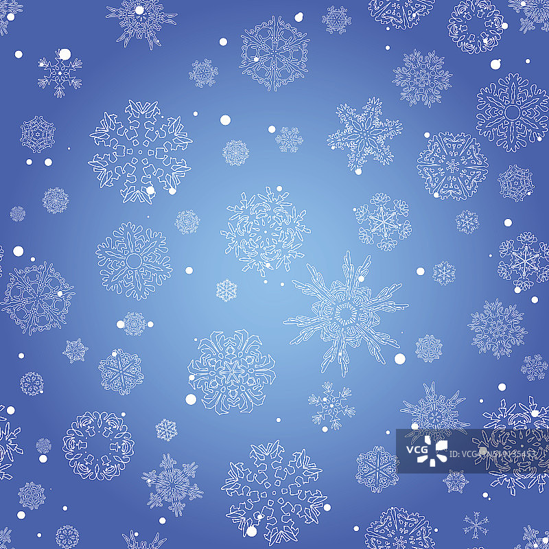 冬天无缝的雪花纹理图片素材