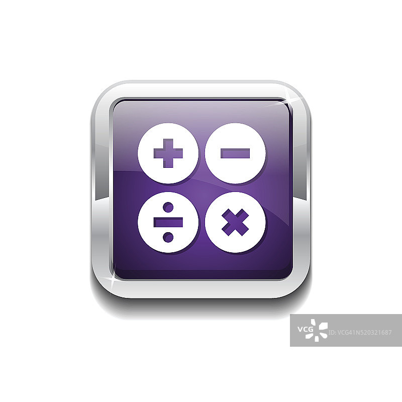 数学符号紫色矢量图标按钮图片素材
