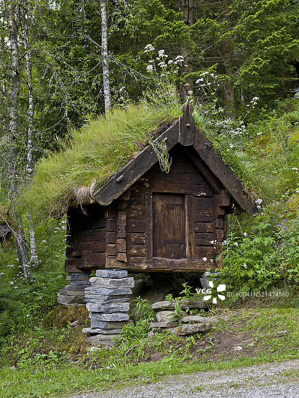 挪威Stalheim酒店的小木屋图片素材
