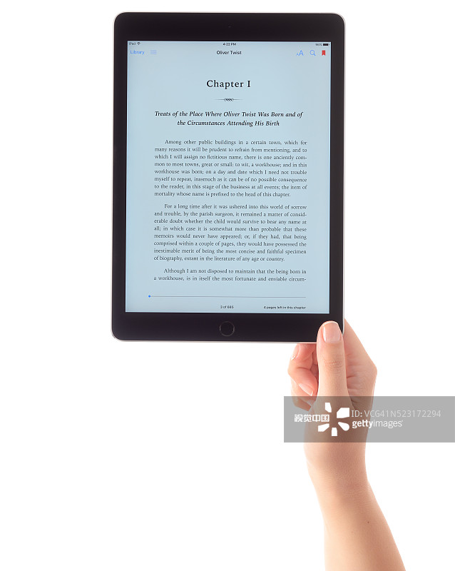 用iPad Air 2阅读电子书图片素材