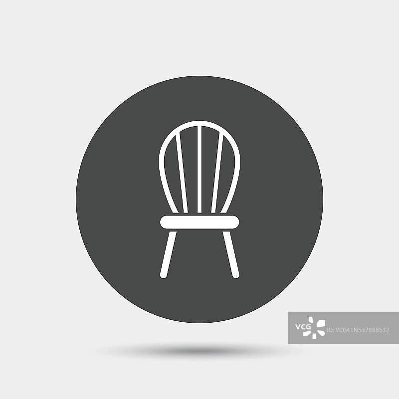 椅子标志图标。现代家具的象征。图片素材