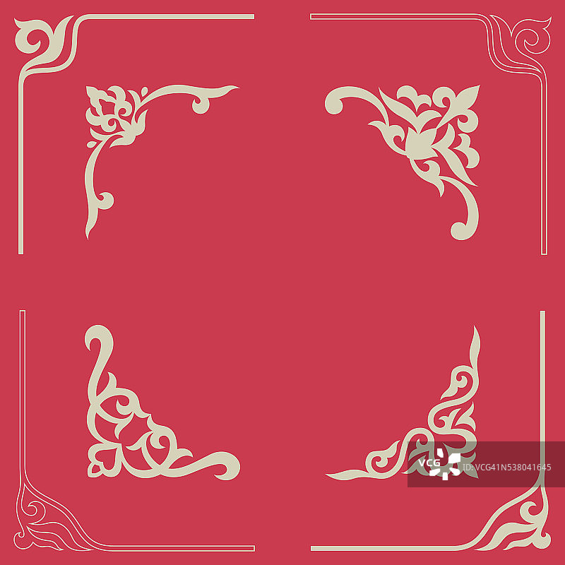 中国传统风格的角装饰图片素材