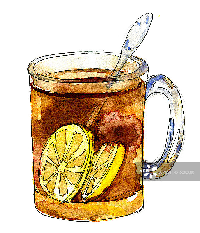 一杯柠檬红茶图片素材