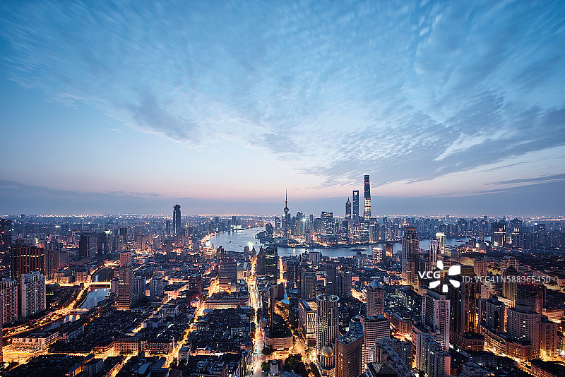 上海鸟瞰图图片素材