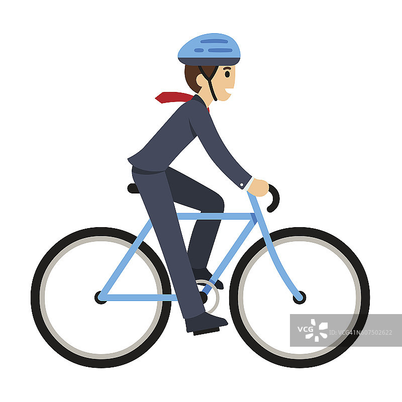 骑自行车的商人图片素材