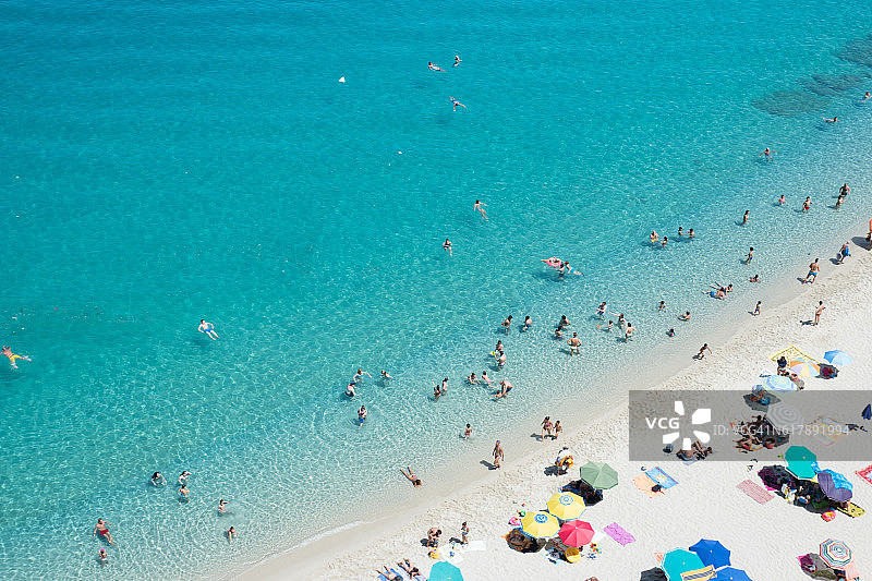 意大利卡拉布里亚特罗培的魔法海滩图片素材