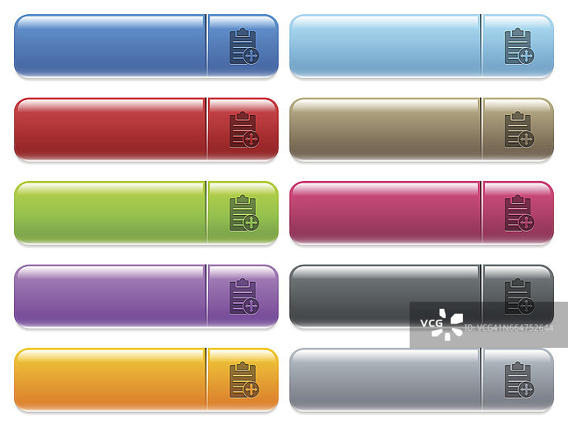 移动笔记图标上的颜色光泽，矩形菜单按钮图片素材