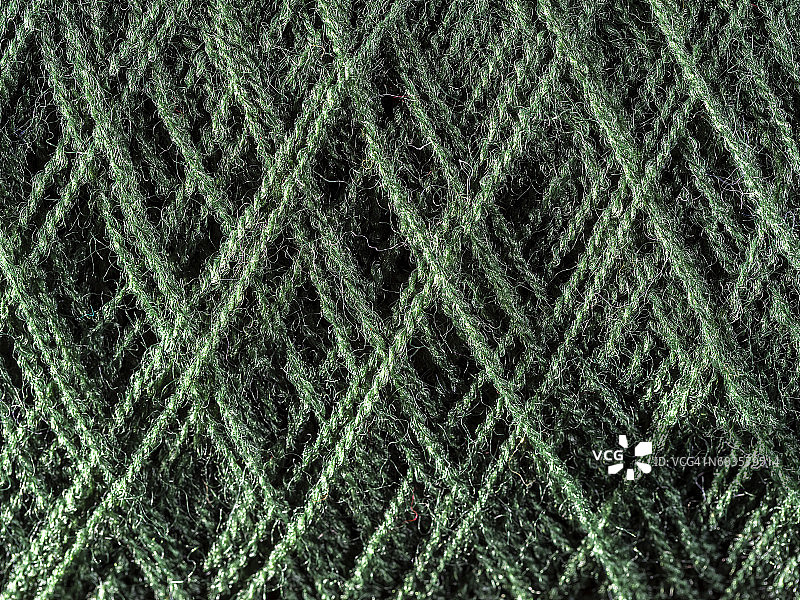 一束绿色羊毛的线的完整框架图片素材