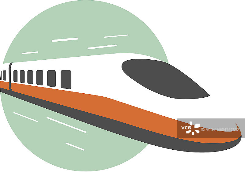 高速列车，现代平面设计，矢量图图片素材