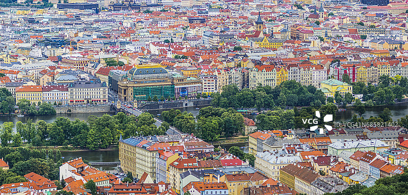 布拉格全景，捷克共和国图片素材