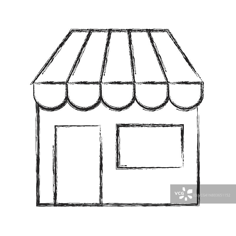商店建筑孤立图标图片素材
